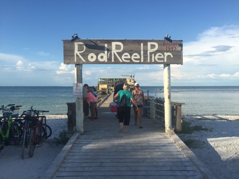 Anna Maria Island Florida Golf Cart Rentals - Picture of rod and reel pier