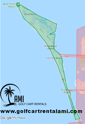 Map Of Anna Maria Island Golf Cart Rentals